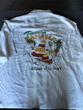 Tommy Bahama embroidered silk shirt
